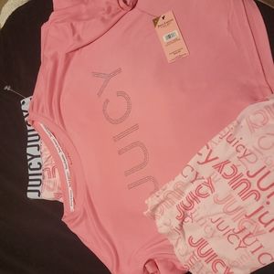 NWT Juicy Couture L Pajama Pink Bling Set